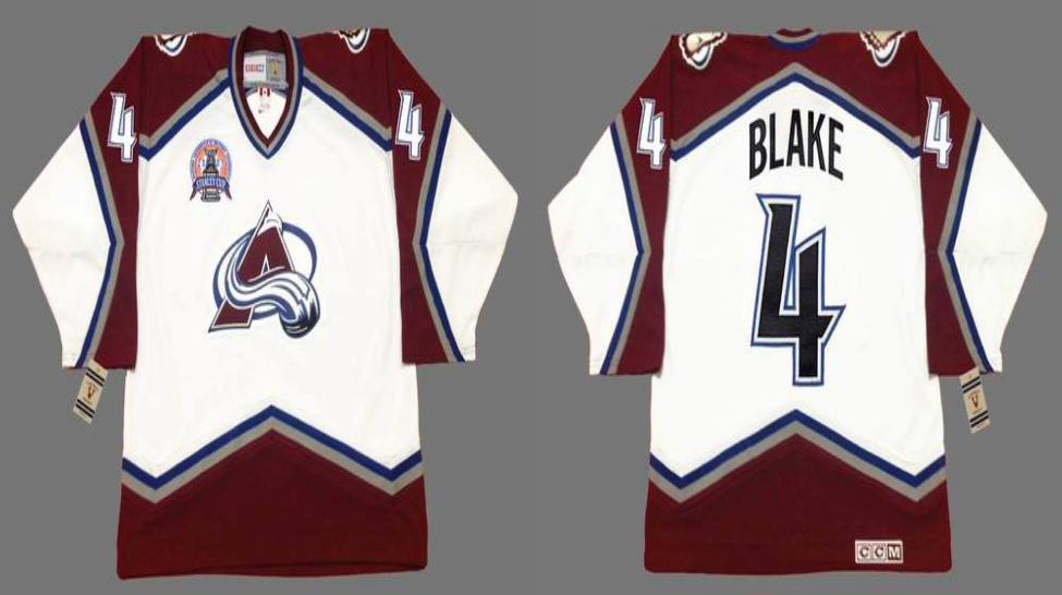 2019 Men Colorado Avalanche #4 Blake white CCM NHL jerseys